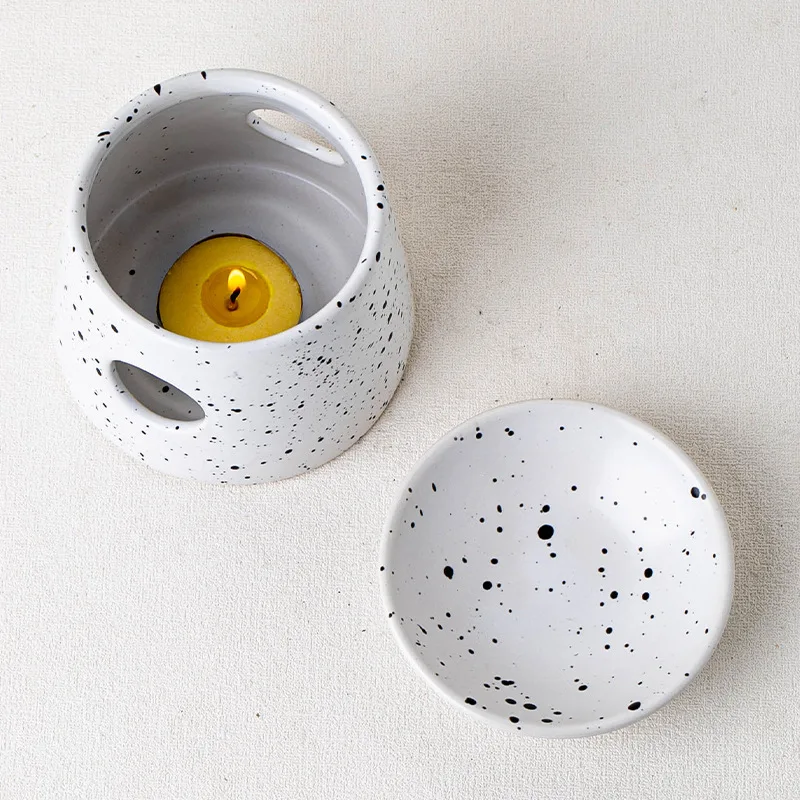 Wax Melt Essential Oil Burner White Star Pattern Ceramic Aroma Burners Assorted Wax Warmer Aromatherapy Tarts Holder Candle