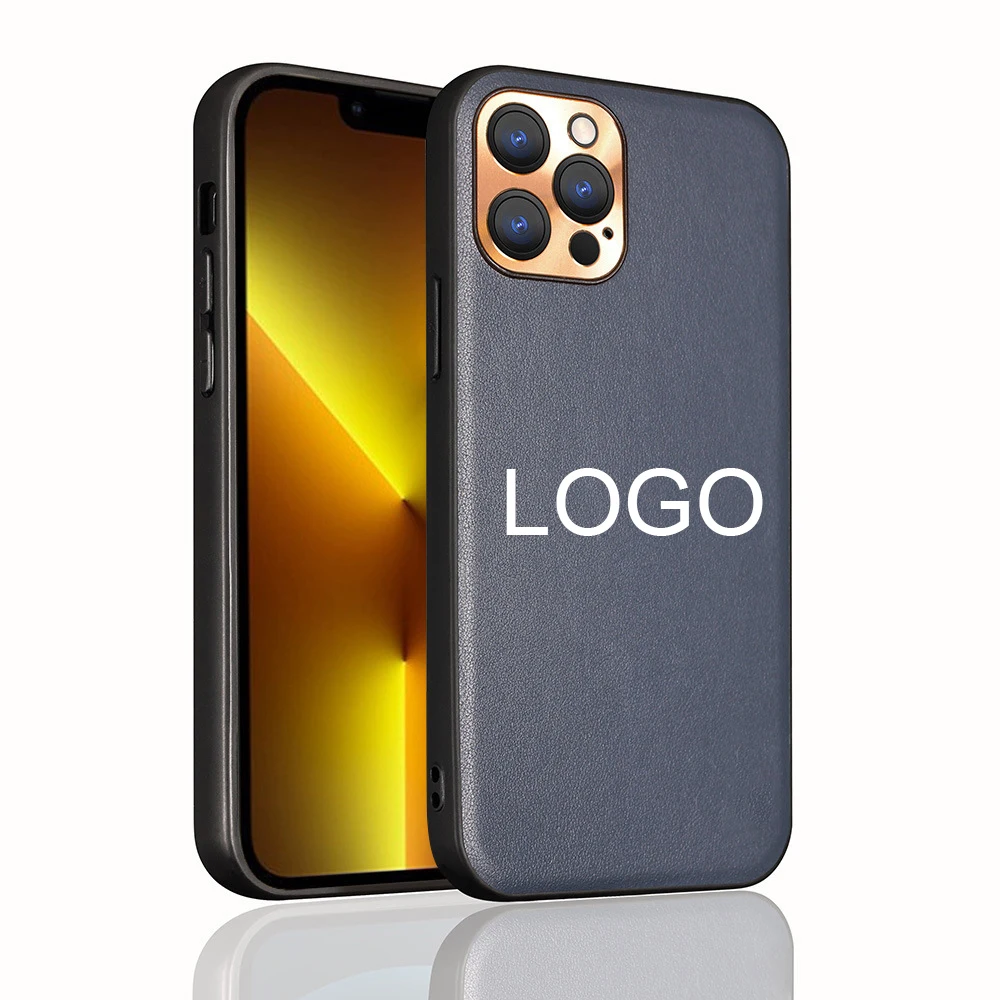 Geili Phone Case Custom Series Cowhide Leather Anti Fall For Iphone 12 13 Pro Max Genuine Leather Phone Protective Case