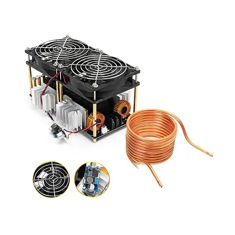 Индукционная нагревательная плата ZVS высокочастотный нагреватель 12-48 В с катушкой Тесла и охлаждающим вентилятором 1800 Вт низкое