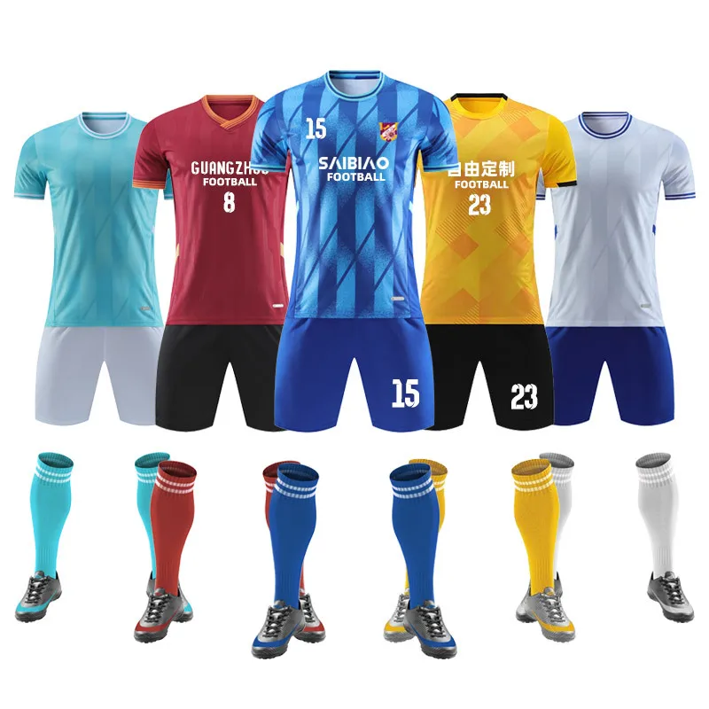 Soccer Uniform Kids Boys Football Jersey Team Set Uniforms De Futbol Soccer Completos Football Training Kit
