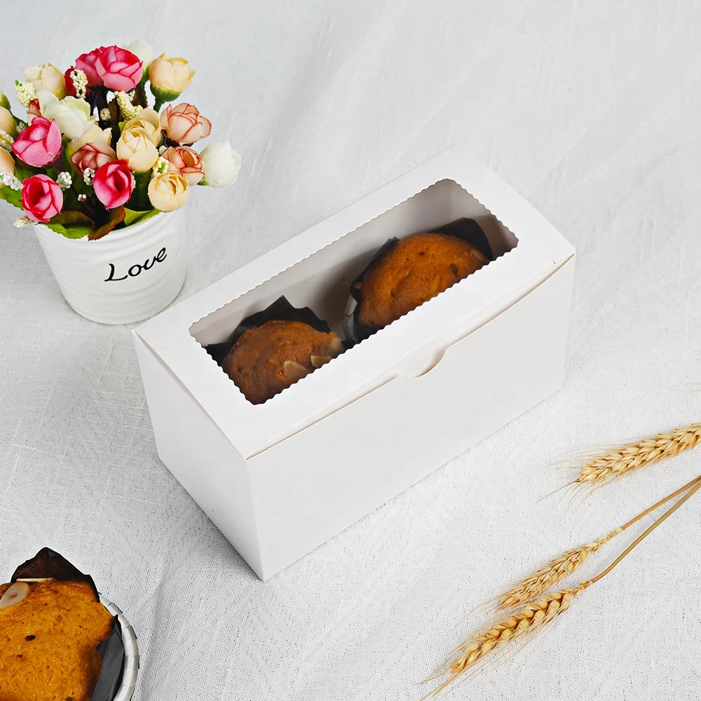 Custom Printed 2 4 6 12 Holes Wedding Christmas Baking Packaging Boxes Mini With Window Paper Cupcake Transparent Boxes