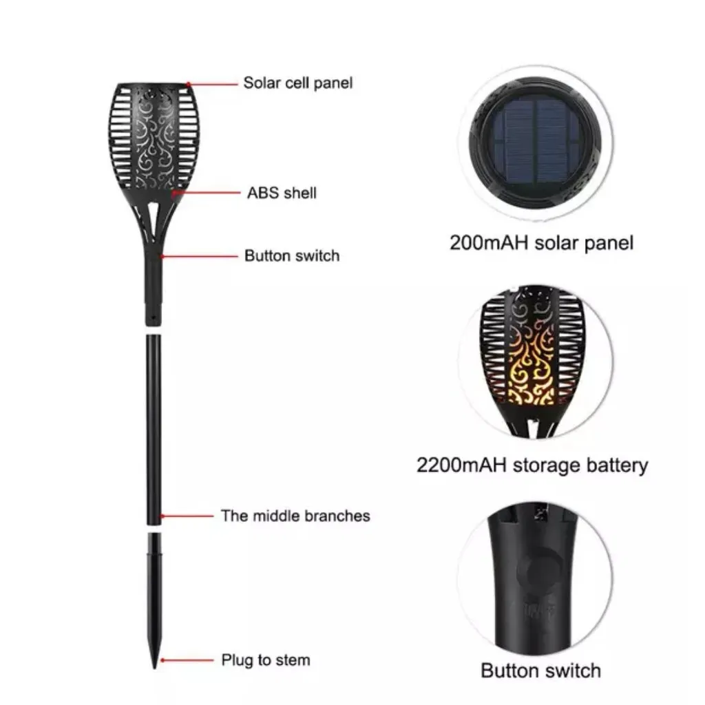 New Pattern Ip65 Waterproof Flashing Dance False Torch Led Outdoor Decorative Landscape Light Garden Torch Lamp Lawn Lamp