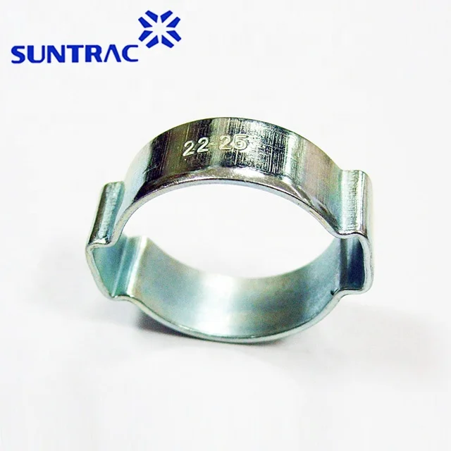 Galvanized steel double ears hose clip hose clamp taiwan hose clamp