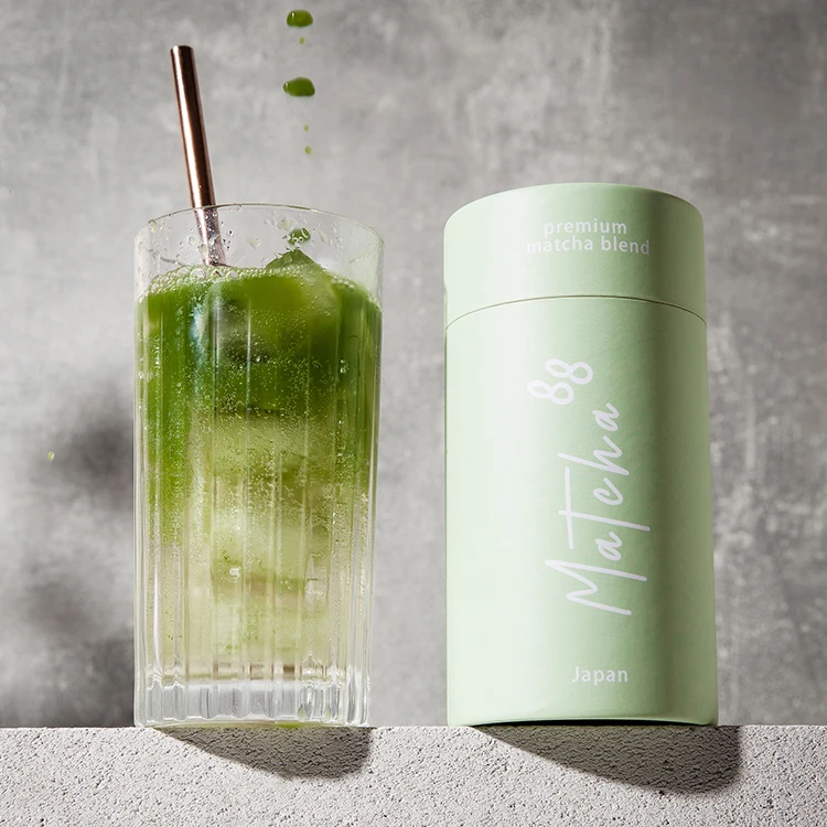 Recycclable Biodegradable Paper Tube With Custom Metal Lid Mouth Sealing for Loose Leaf Tea