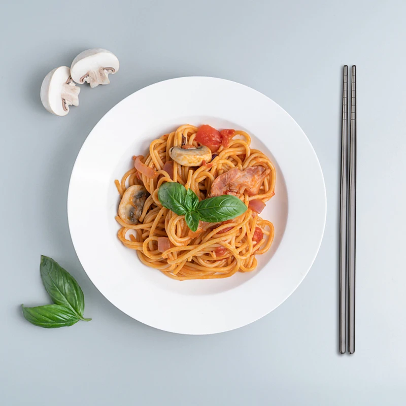 Non-Slip Chinese Stainless Steel Reusable Metal Chopstick for Sushi Food Sticks Tableware Kitchen