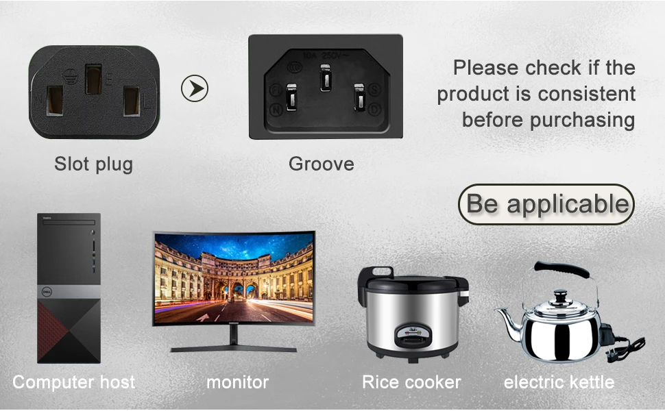Шнур питания переменного тока, кабель для телевизора, кондиционера, холодильника IEC C5 C13 USA, штекер 3Pin 10A, компьютерный кабель питания