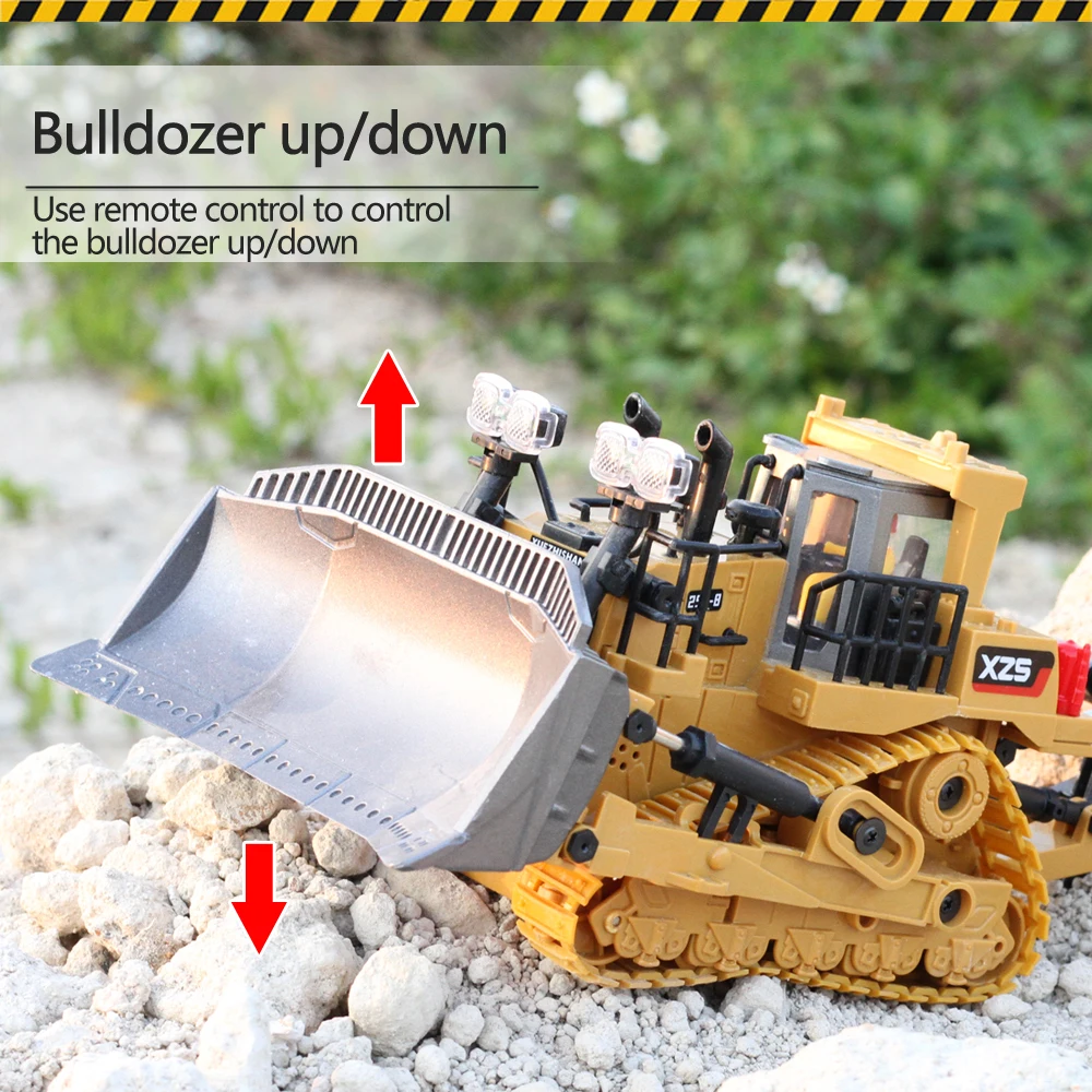 9CH 2.4Ghz RC Bulldozer Truck Remote Control Engineering Vehicle