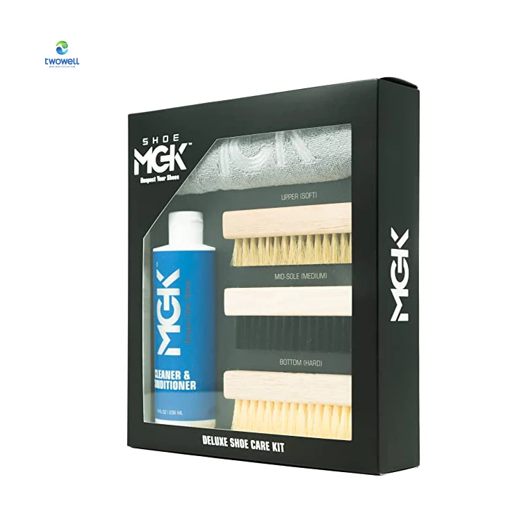 Кроссовки MGK, уход за обувью, роскошный комплект, индивидуальный комплект для чистки обуви 8 унций с щеткой и полотенцем