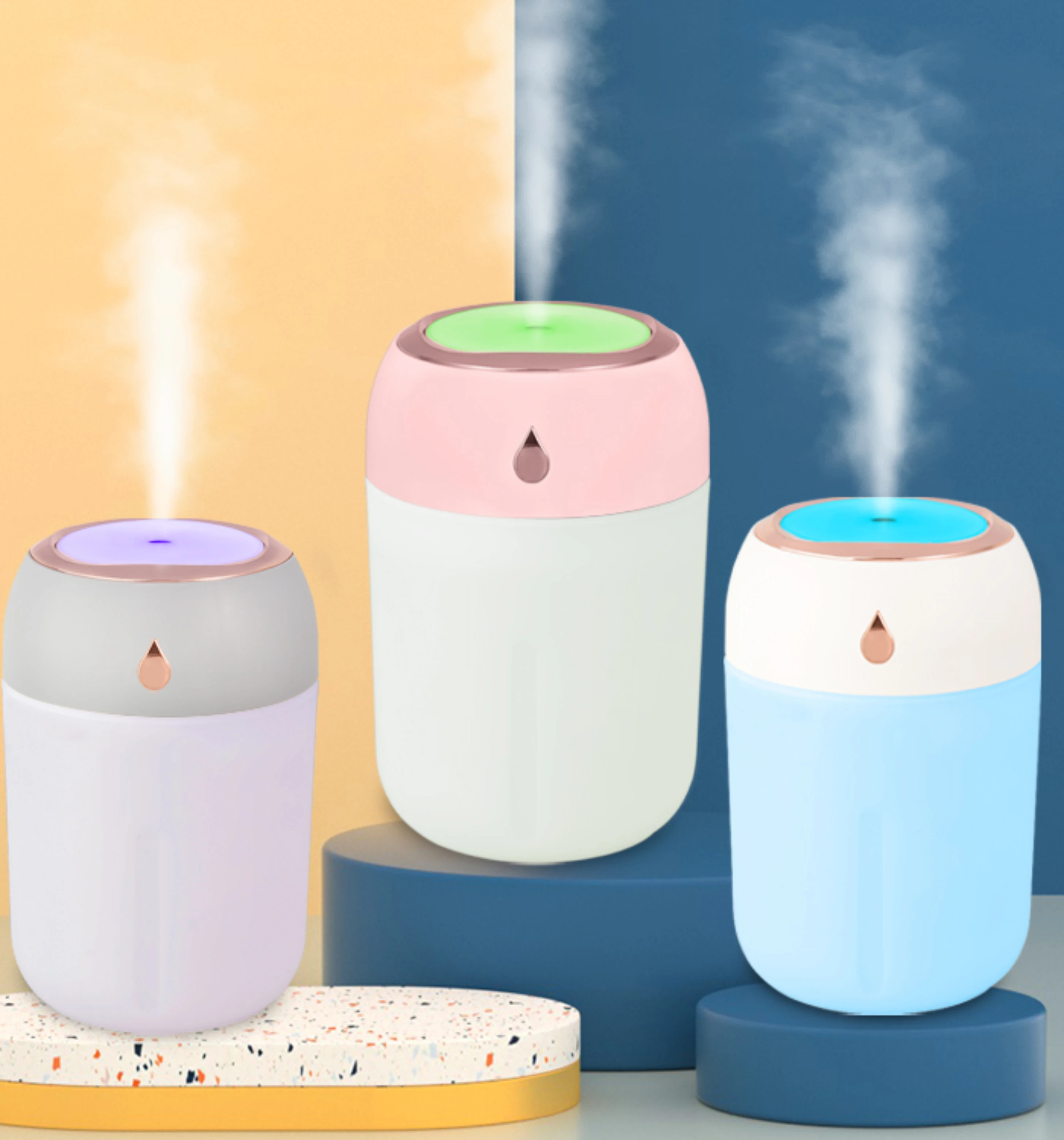 Silent Portable Ultrasonic Humidifier & Essential Oil Diffuser with Aromatic Spray for Home & Hotel Aromatherapy Humidifying