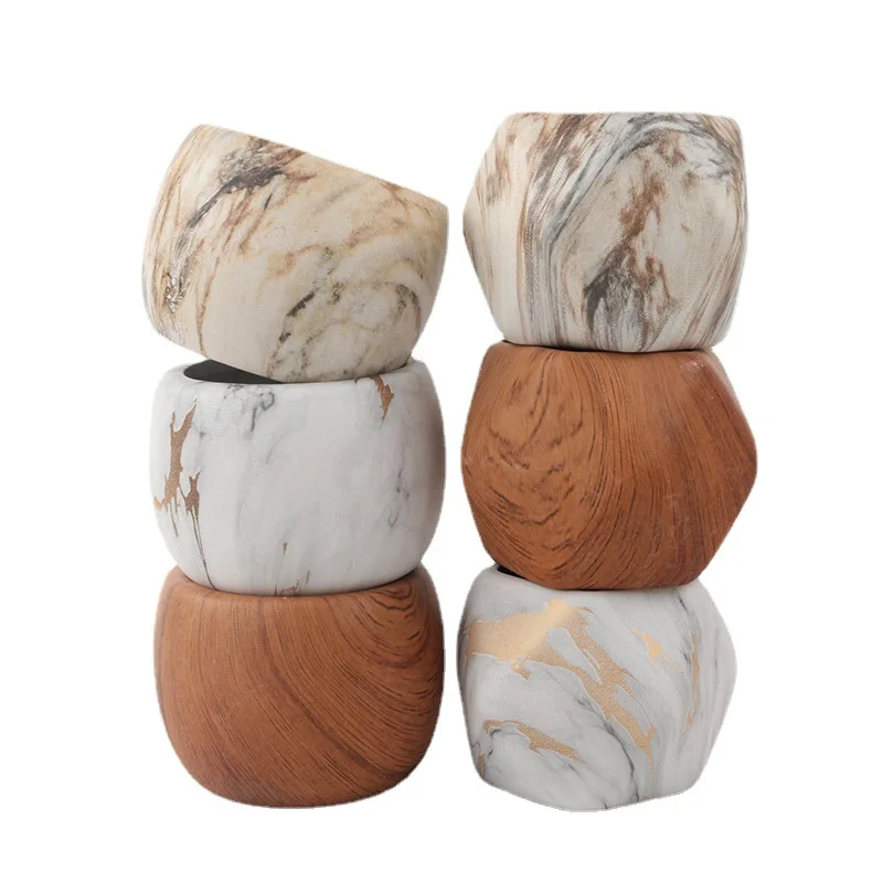 Nordic handmade stoneware ceramic mini flowerpot planter rustic porcelain succulent potting flower pot