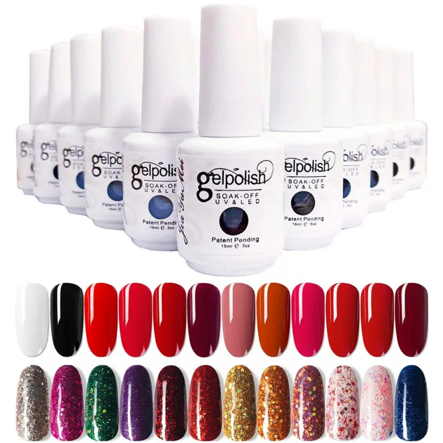 238 colors soak off uv gel nail polish 15ml nail gel polish for nails
