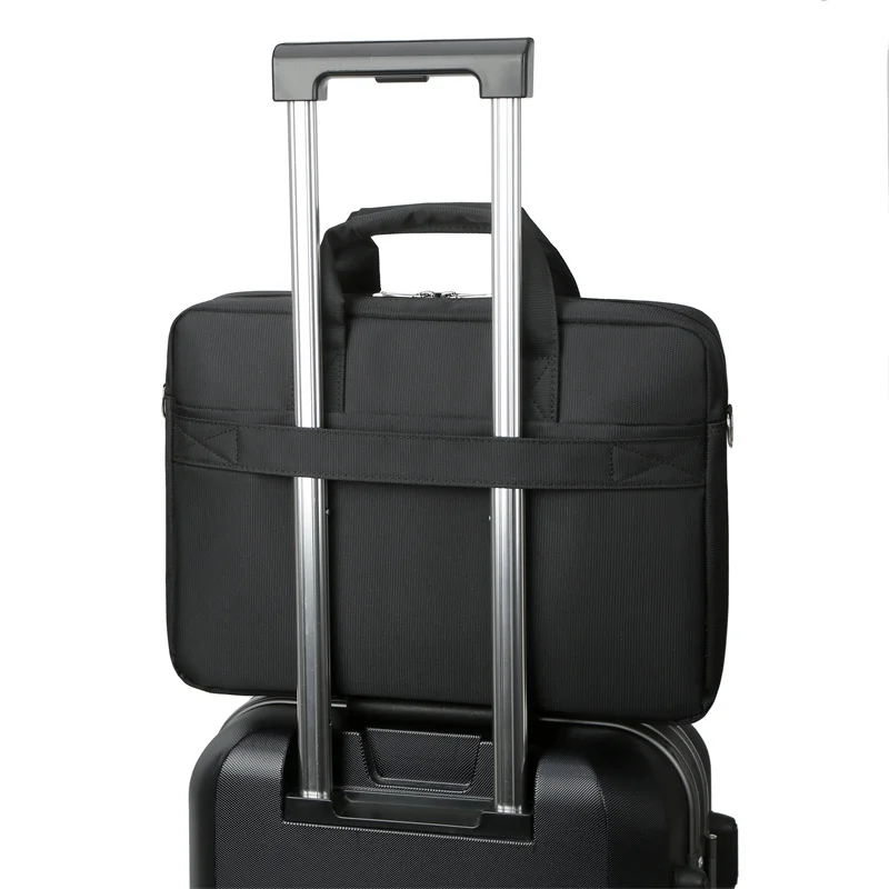 GM 2024 New Business Large Capacity Computer Bag 15.6 inch 14 inch Laptop Case Portable Laptop Black Tote Laptop Bag