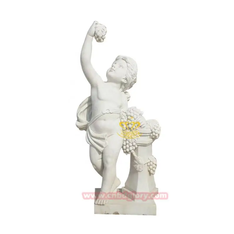 Hotel Villa Garden Street Landscape decoration Design stone art sculpture Marble little Angel boy Statue