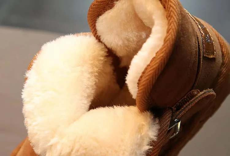 Новое поступление; Высококачественные теплые шерстяные красные зимние сапоги для девочек; Детская обувь; Зимние сапоги для детей