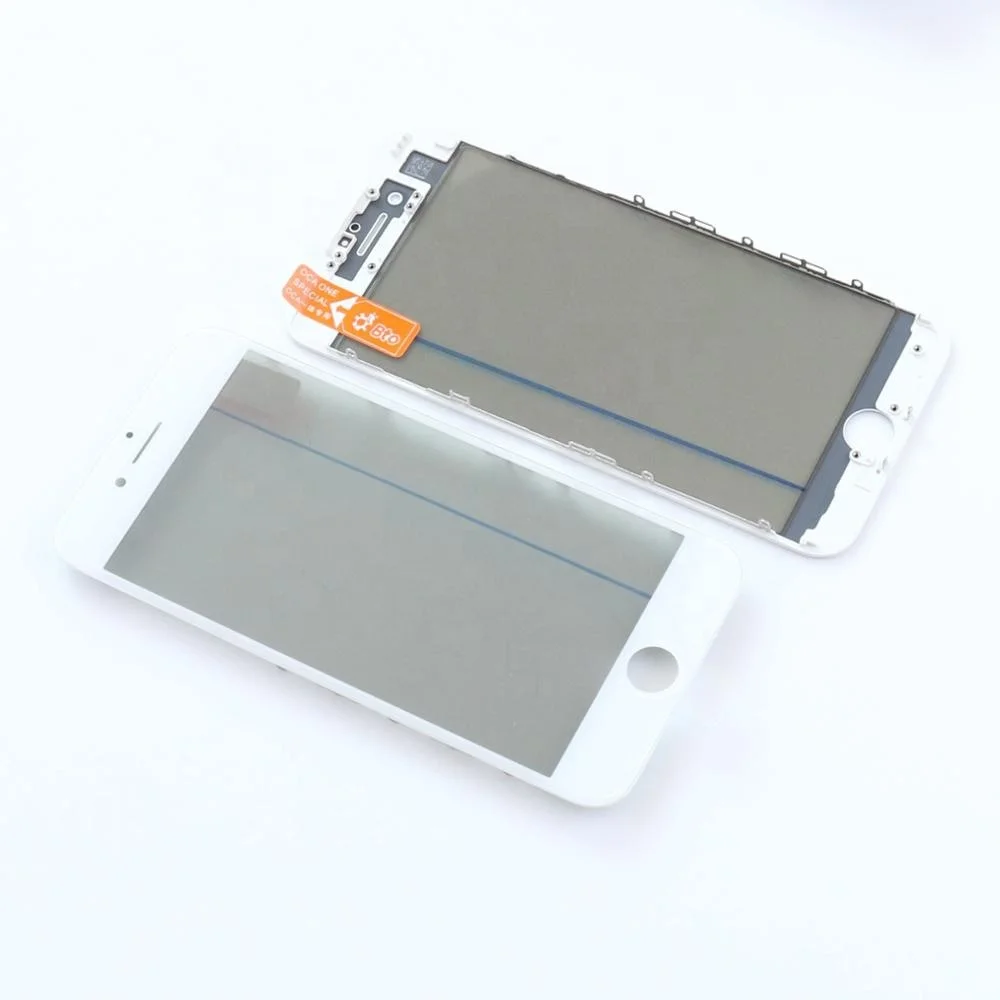 4 in 1 outer screen front glass with frame and oca + Original polarizer is assembled for iphone 6 s 7 g 8 plus