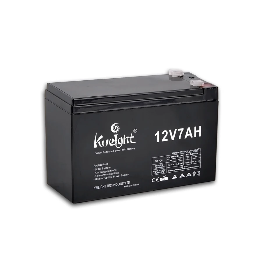 Cheap factory price free maintenance vrla battery 12v7ah with long span life sealed lead acid 12volt battery