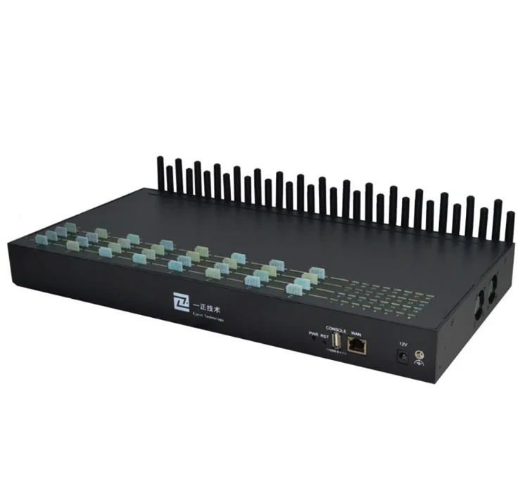 32 port bulk sms and voice  modem  voip gsm   32 sim slots voip gateway