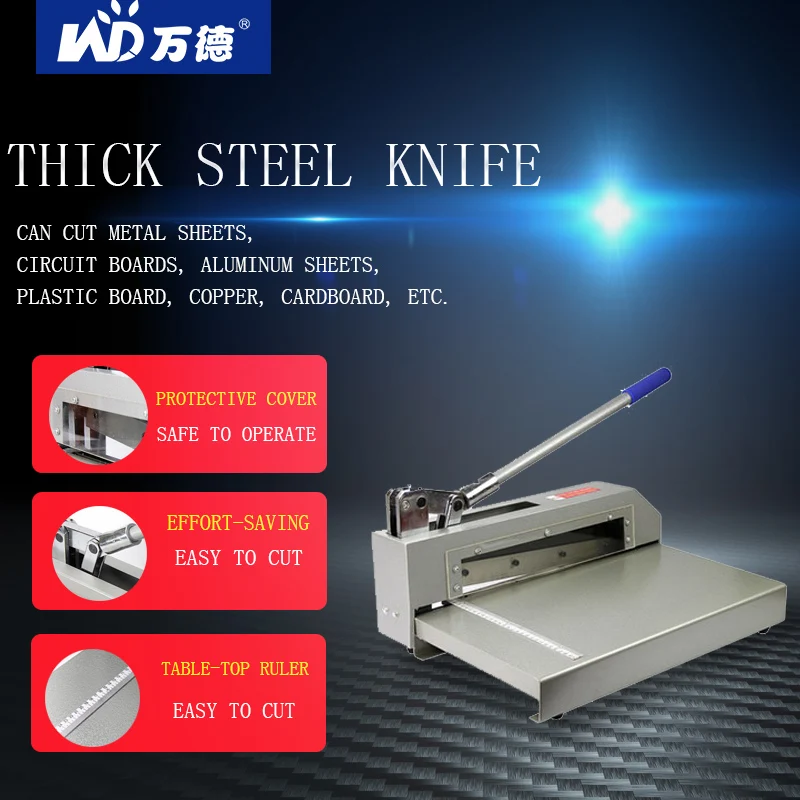 WD-322 High Quality Strength Free Cutting Machine A4 Manual Paper Cutter Machine  Steel Body Craft Paper Cutter Machine