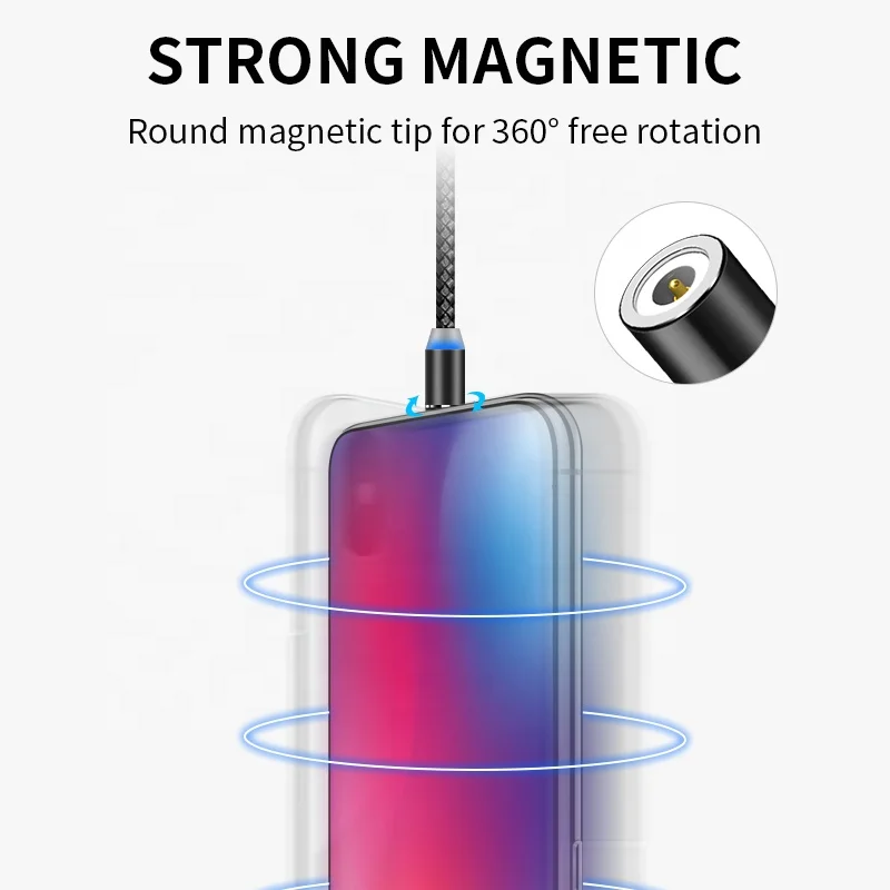  Best Sellers 3 In 1 Led Magnetic Charging Cable For phone Samsun Android Charger Usb Fast Type C