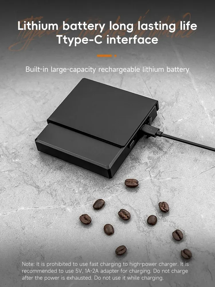 Customizable Durable Silicone Mat Mini Coffee Scale Tray Digital Display Electronic Kitchen Scale Precise Weighing 1g Division