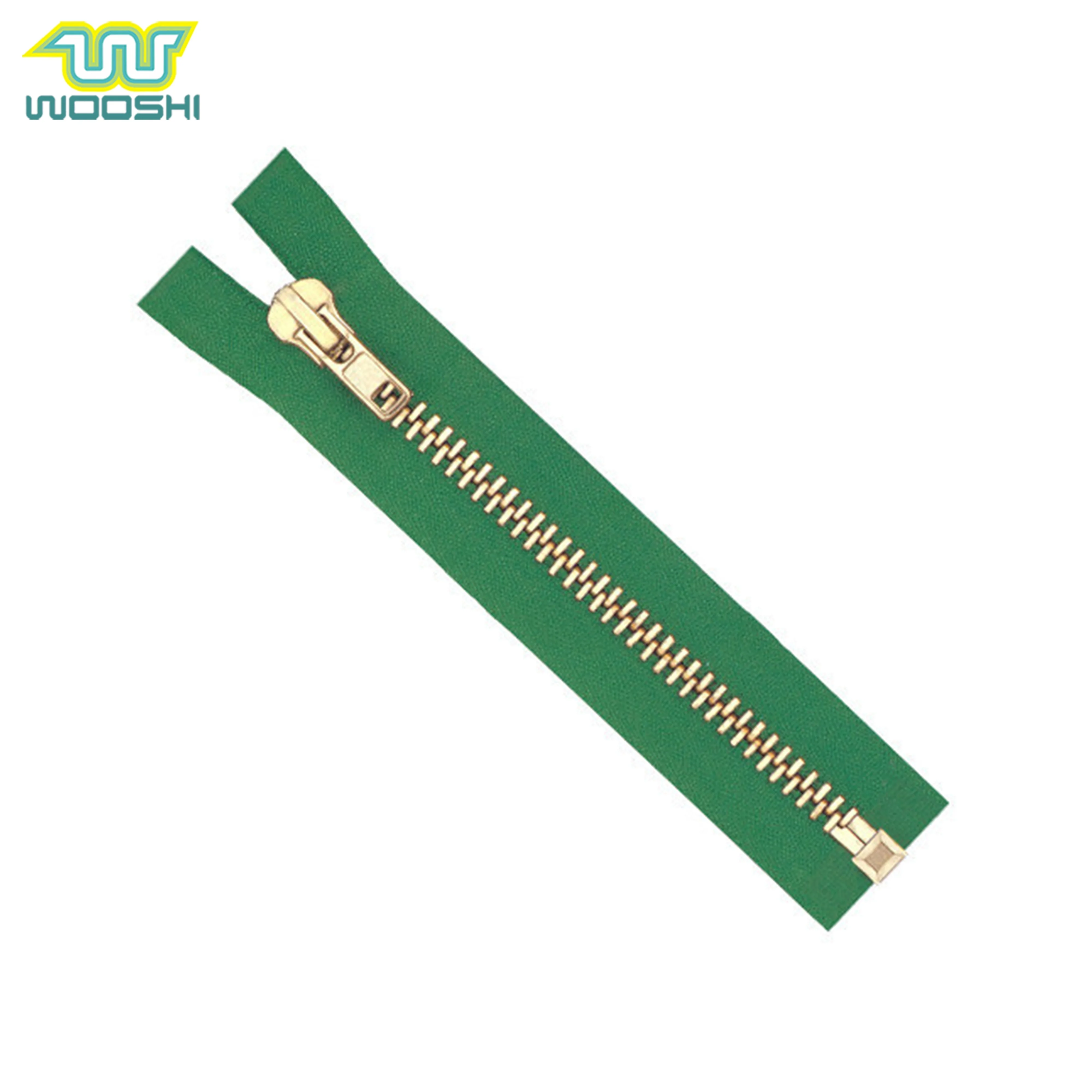 Wholesale Metal Zipper Factory Cheap Open-end with Auto-lock Slider Brass for Bags Garment