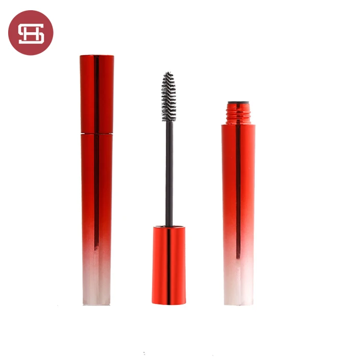Red 6ml Convenient Mascara Tubes Bottle Plastic Private Label Mascara Wand Casing Cosmetic Empty Mascara Container Packaging