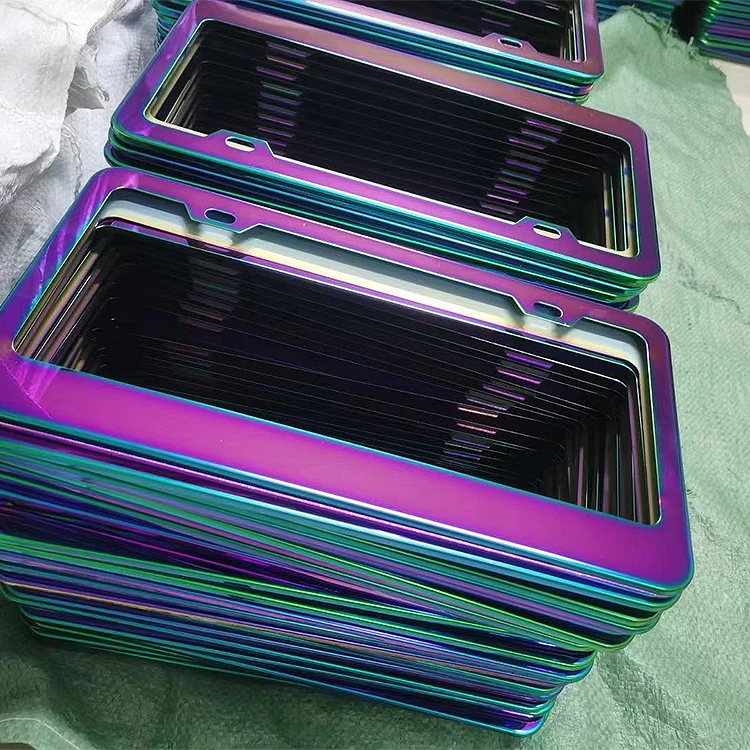 USA New Style  Gradient Color License Plate  Cover Holder License Plate Frame