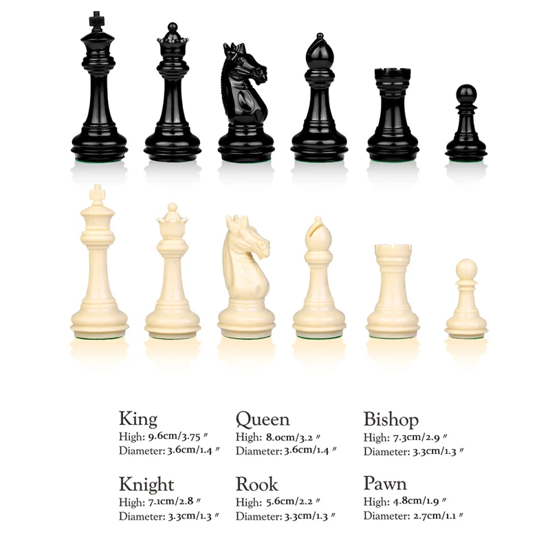 Plastic Magnetic Chess German Knight Chess Pieces