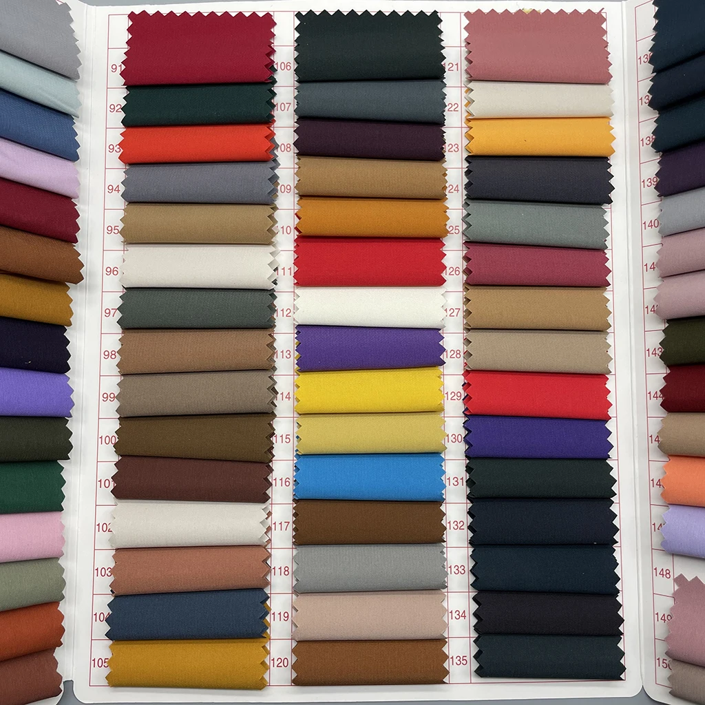 Hot selling woven solid colorful spandex broken twill polyester elastic buckling dyed stock fabric for jacket, coat