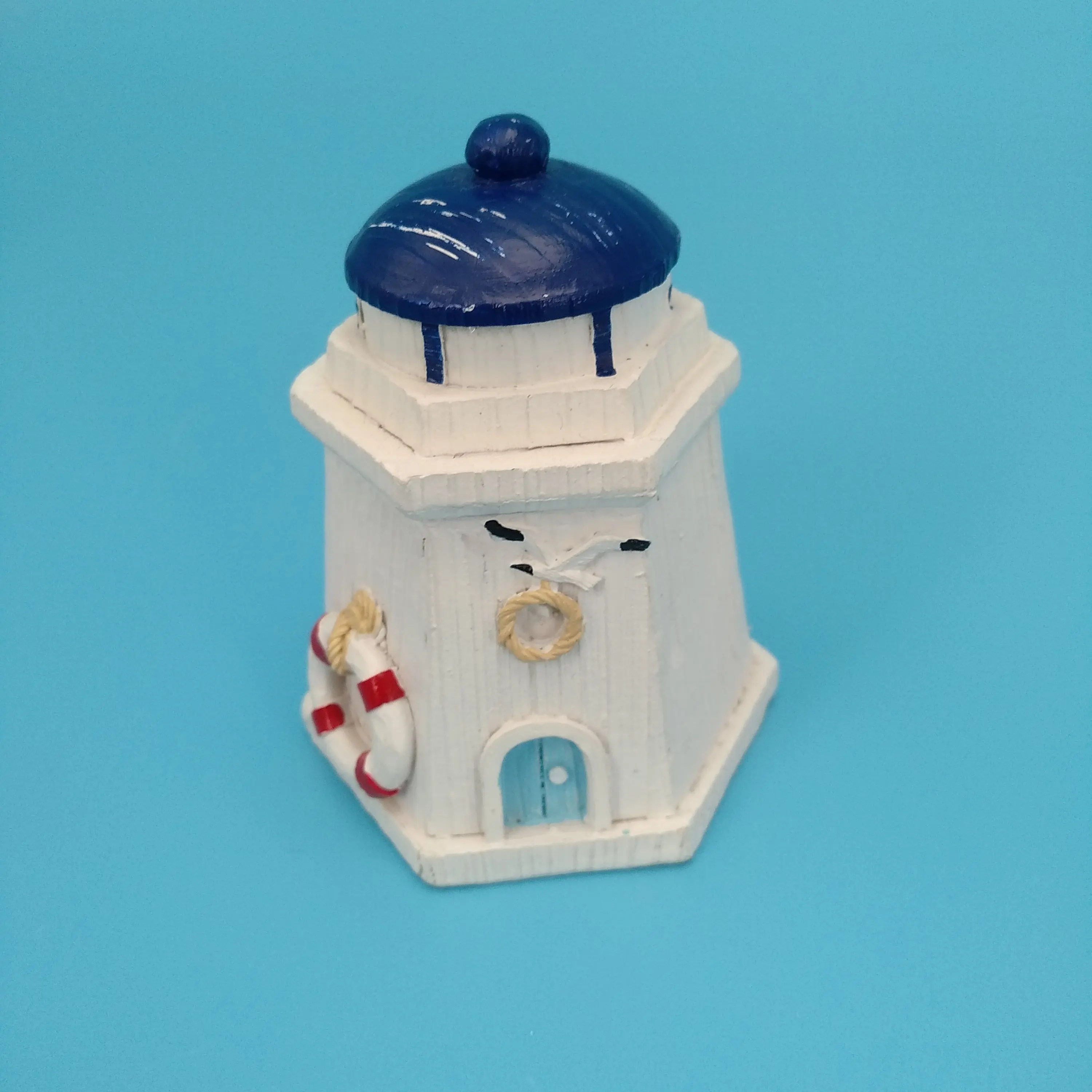 Resin Crafts Desk Decoration Home Decor Custom Polyresin Nautical Lighthouse 3D Eco-friendly Europe Xiamen Port Figurine 960pcs
