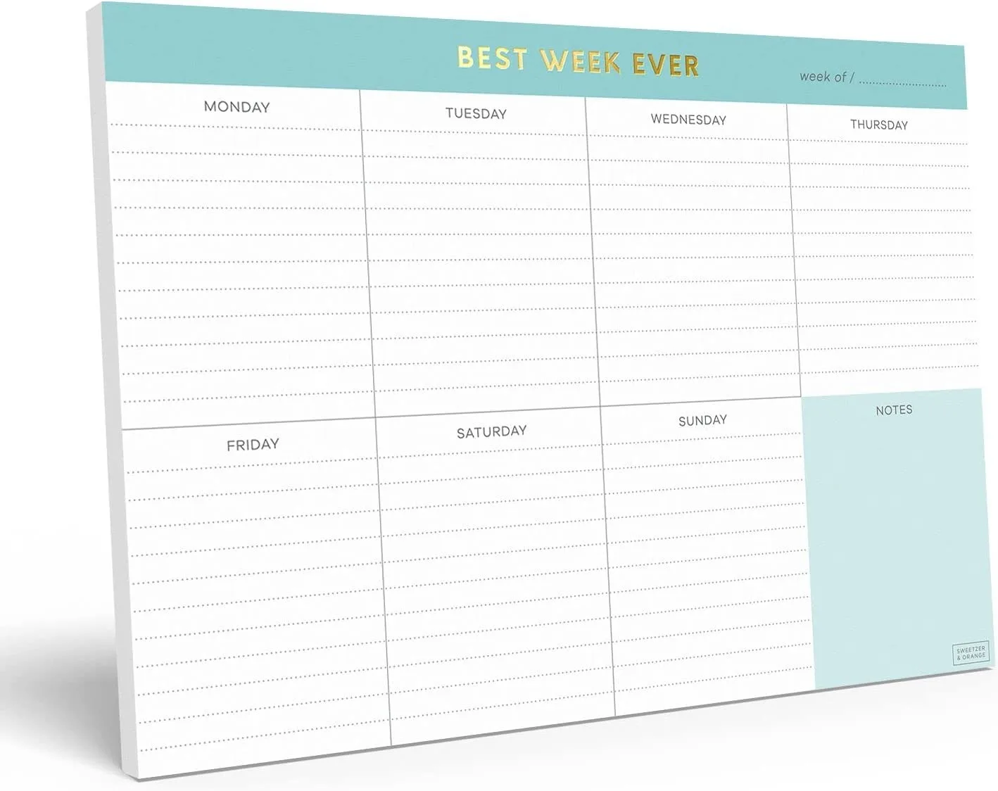 custom  weekly planner pad weekly scheduler week planner