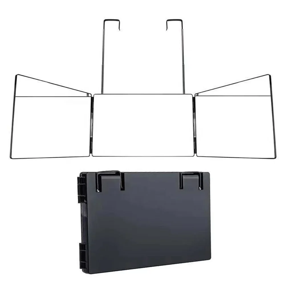 2022 New Design Self Hair Cutting Tool Tri-fold makeup mirror with Height Adjustable