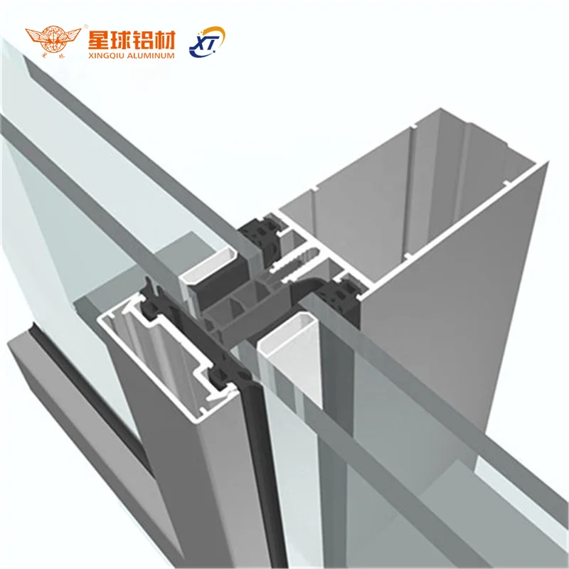 Invisible Frame Aluminium Curtain Wall, Glazing Aluminium Profile Curtain Wall Facade, Manufacturer One-Stop Service