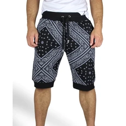 High quality jogging graphic bandana shorts