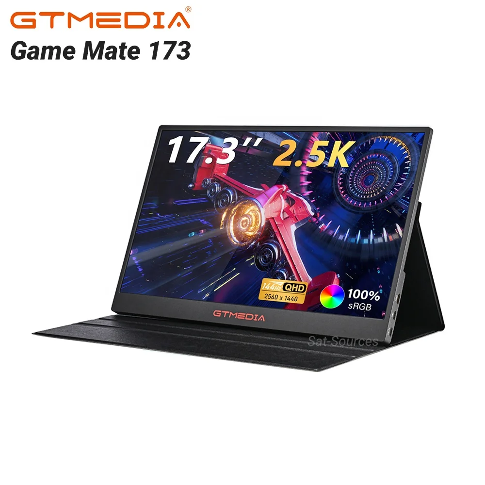 GTMEDIA Portable Gaming Monitor 17.3 inch 2.5K Resolution USB Type-C HD Game Mate 173