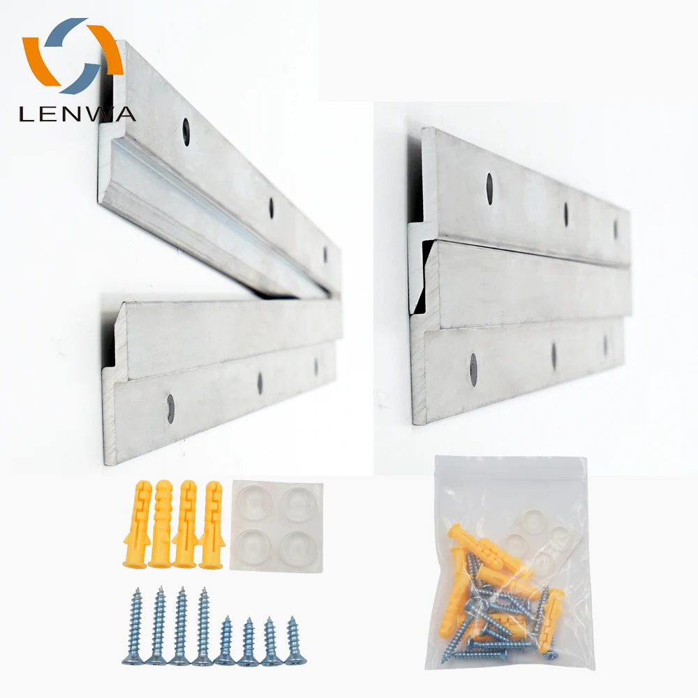 LENWA ALUMINIUM Extrusion Best Design Exterior Heavy Duty Customized Extra Long CNC French Cleat for Mirror Headboard