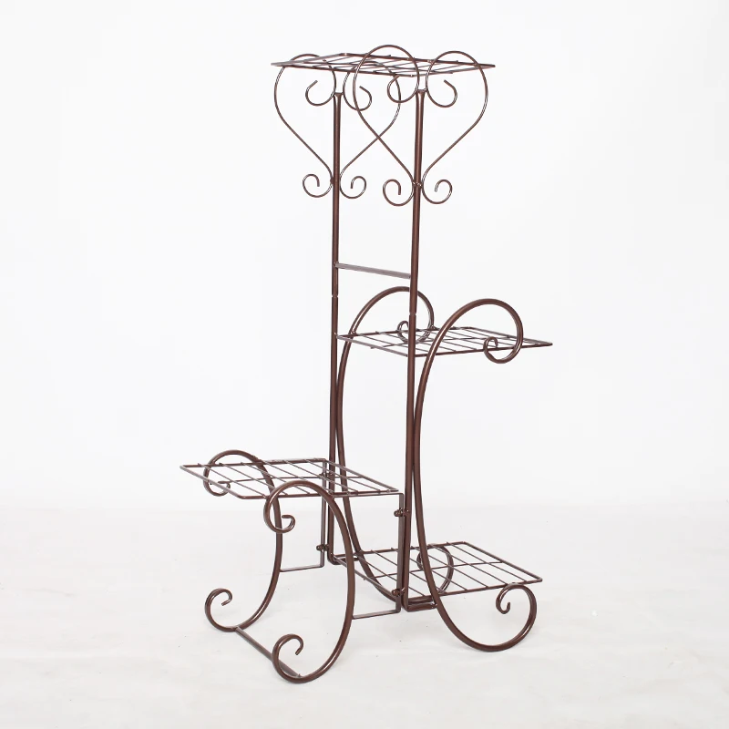 White fashion wedding flower metal plant shelf indoor succulent pot stand