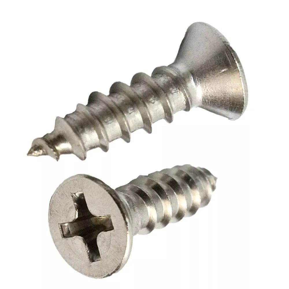 Factory Direct Sale Flat Head Phillips Premium Steel Hardware Zinc Plated Wood Screws Fasteners