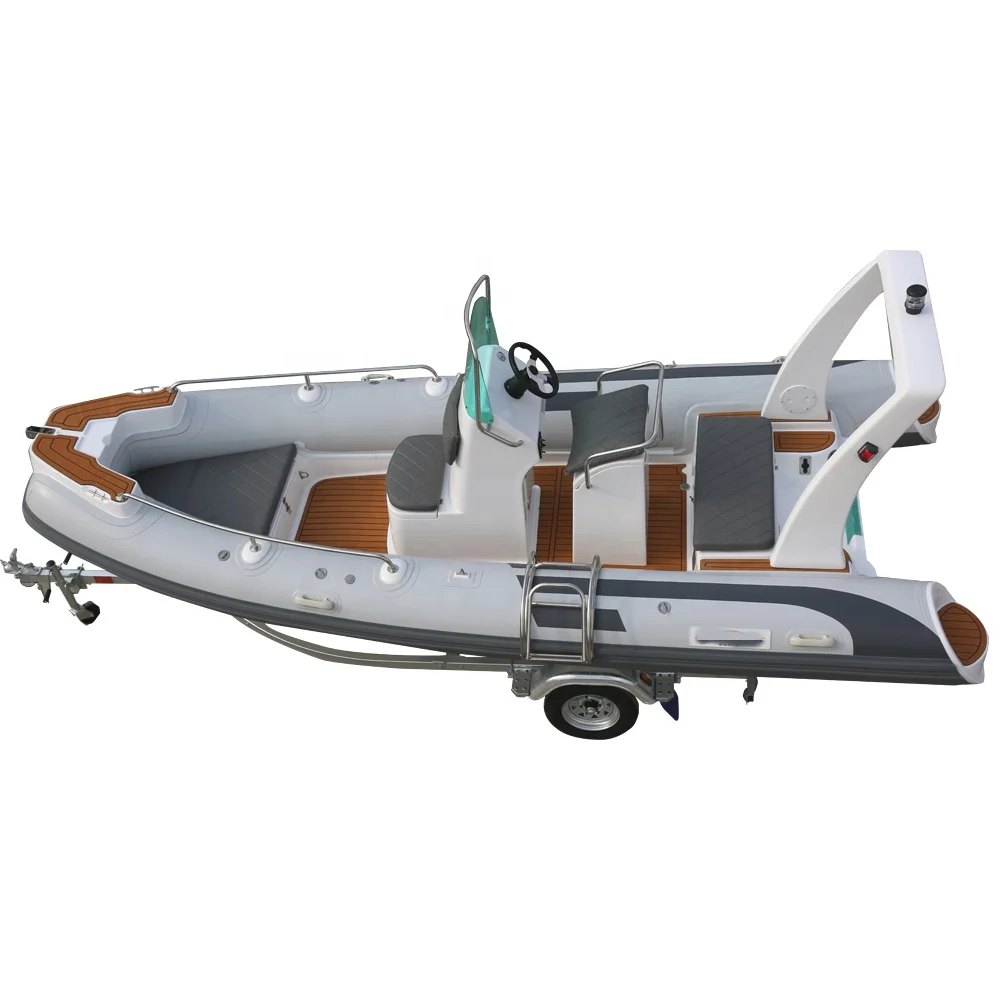 CE 17ft 5.2m Sport RIB Boat RIB Fishing Hypalon Inflatable Rowing Boats with 85hp Outboard motor