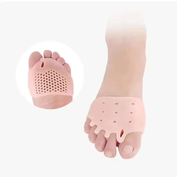 TPE Gel Five Loop Toe Pads Bunion Pain Relief Toe Separators Pedicure Straightening Corrector Toe Gel Forefoot Pad