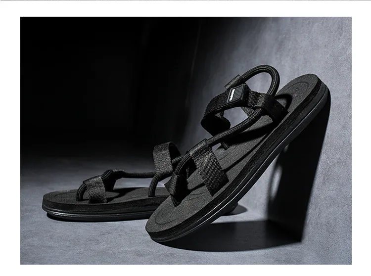 
2021 Flat Open-toe Strap Rubber Casual Sandal Dual-use Slippers Summer Men Beach Women Sandals 