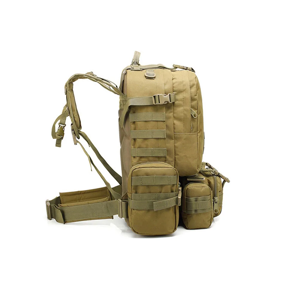 55L Tactical Molle system backpack with Built-up 3 MOLLE Bags Rucksacks for Travelling  Hunting Fishing Camping Hiking