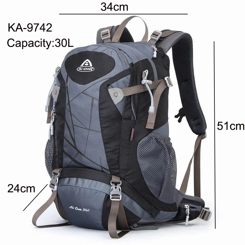Stocked Outdoor Sport Mochila 30L External Frame Travel Hiking Daypack Waterproof Trekking Backpack