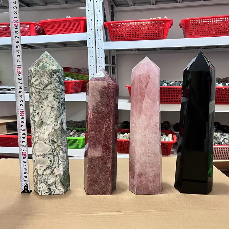 Wholesale Spiritual Natural Healing Large Crystal Tower Crafts Quartz Crystal Point Tower For Decoration