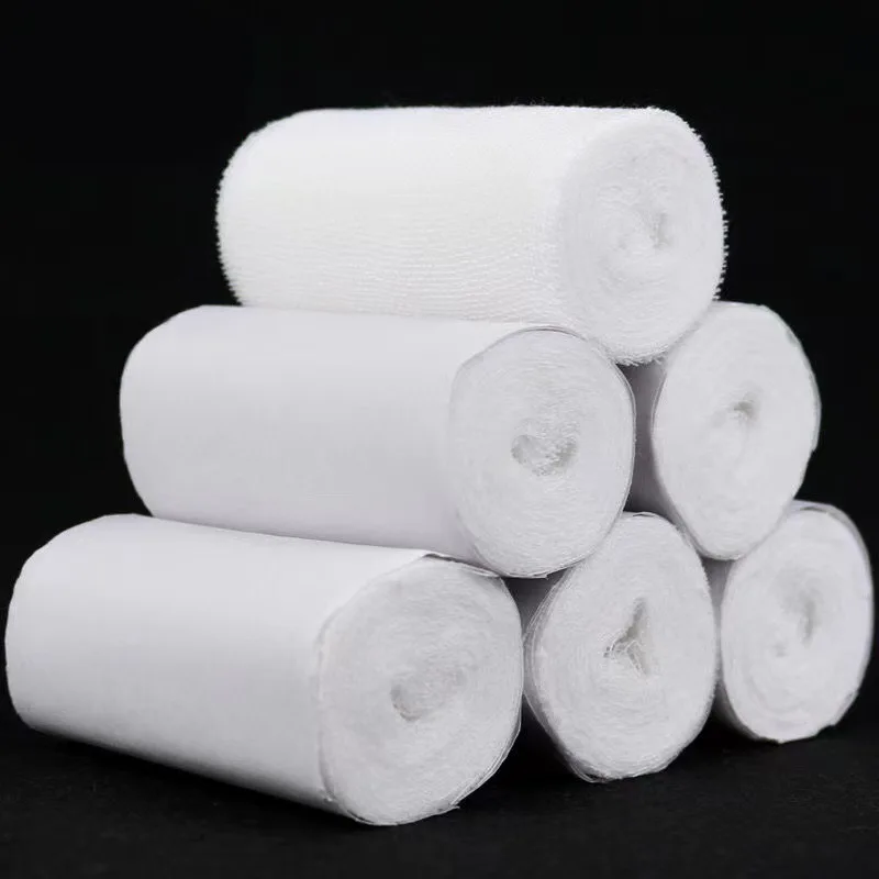 Medical 100% Cotton Absorbent surgical Gauze triangular Bandage rolls