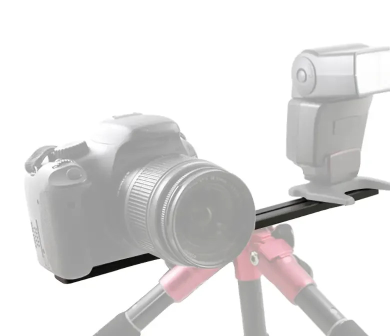 Universal Aluminum Slideable Double Head Camera Flash Holder with 1/4 Thread Bracket Mount for DSLR/Flash/Cannon/SLR/Microphone