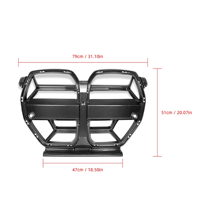 Dry Carbon Fiber G80 M3 front grill  M3 M4 CSL Style car grilles carbon parts auto parts M3 M4 G80 G82 G83  Front Bumper Grill