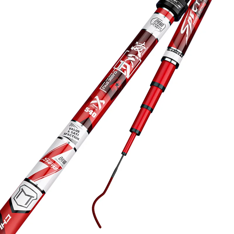 Customized 3.6m - 10m Carp Fishing Rod Feeder Hard Frp Carbon Fiber Telescopic Fishing Rod Fishing Pole