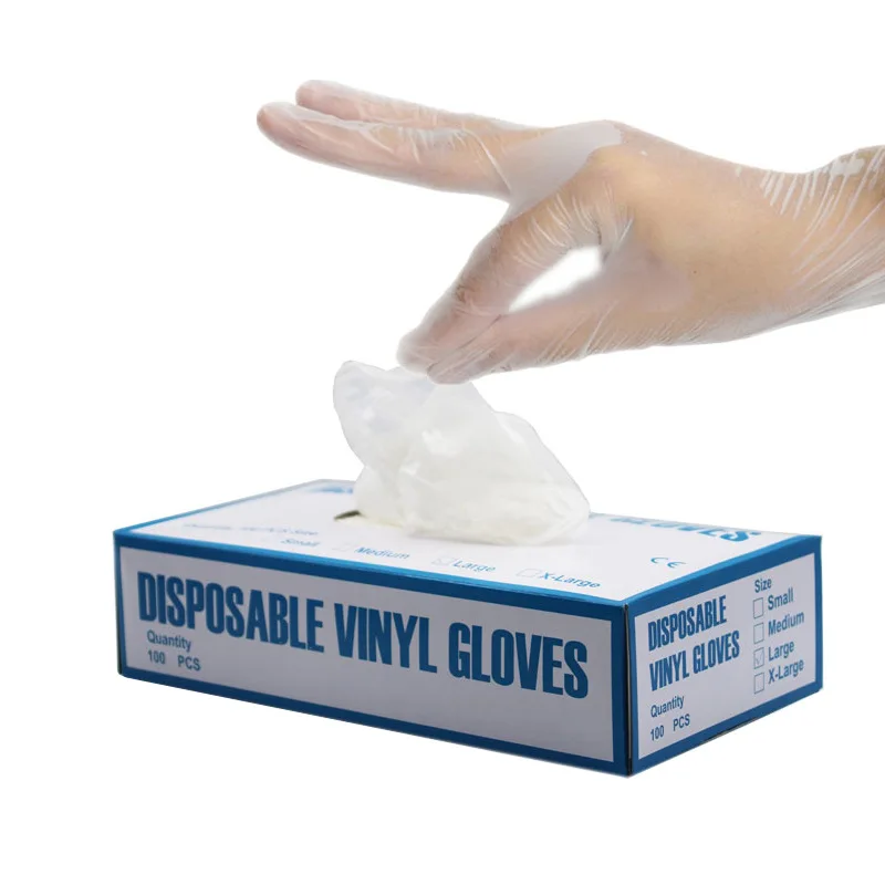 
New excellent quality wholesale clear vinyl glove black white vinyl gloves powder free 