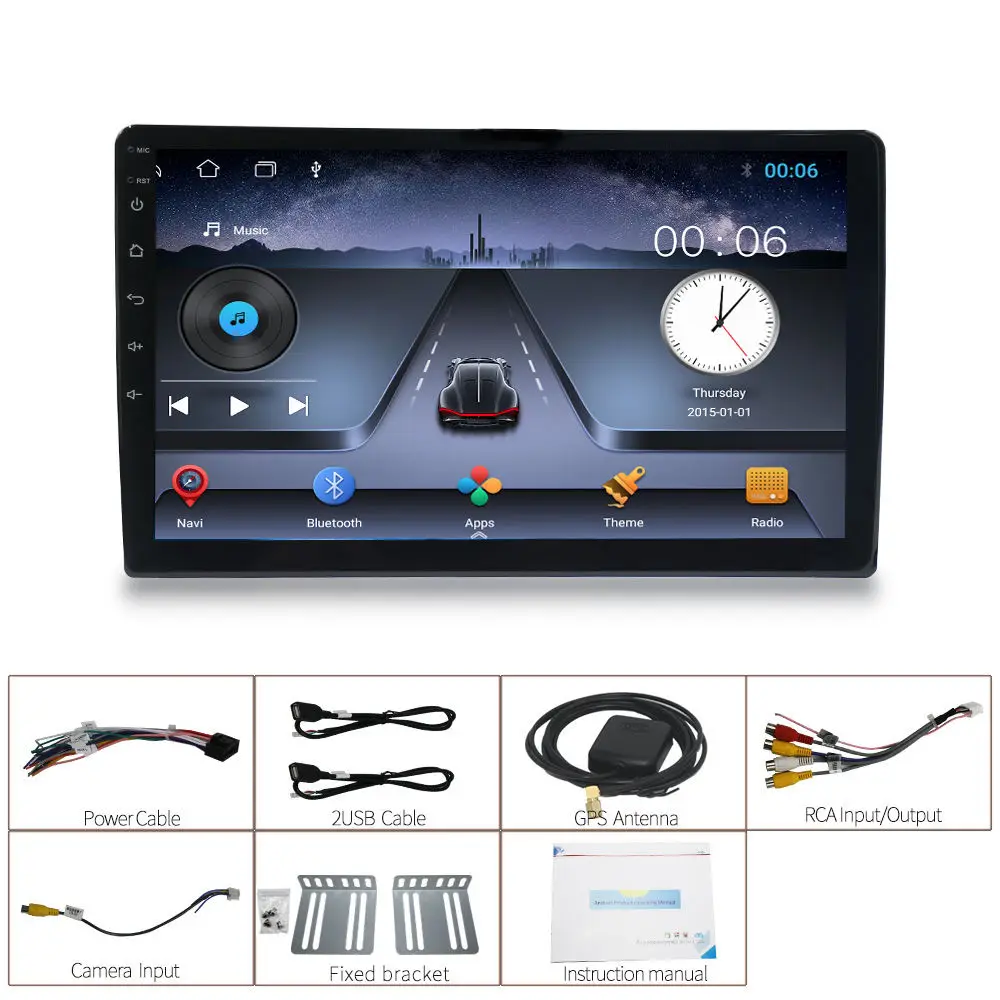 Android 12 Radio Car 10' 2+32GB Car Stereo Carplay Android Auto WiFi BT GPS DSP RDS OTA